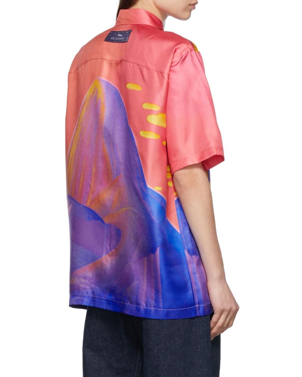 Stella McCartney Purple Graphic Print Short-Sleeve Shirt