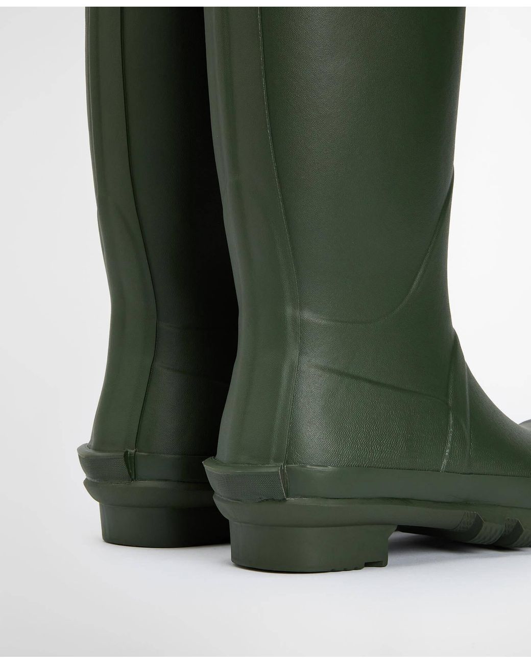 Barbour Green Logo Patch Round Toe Boots