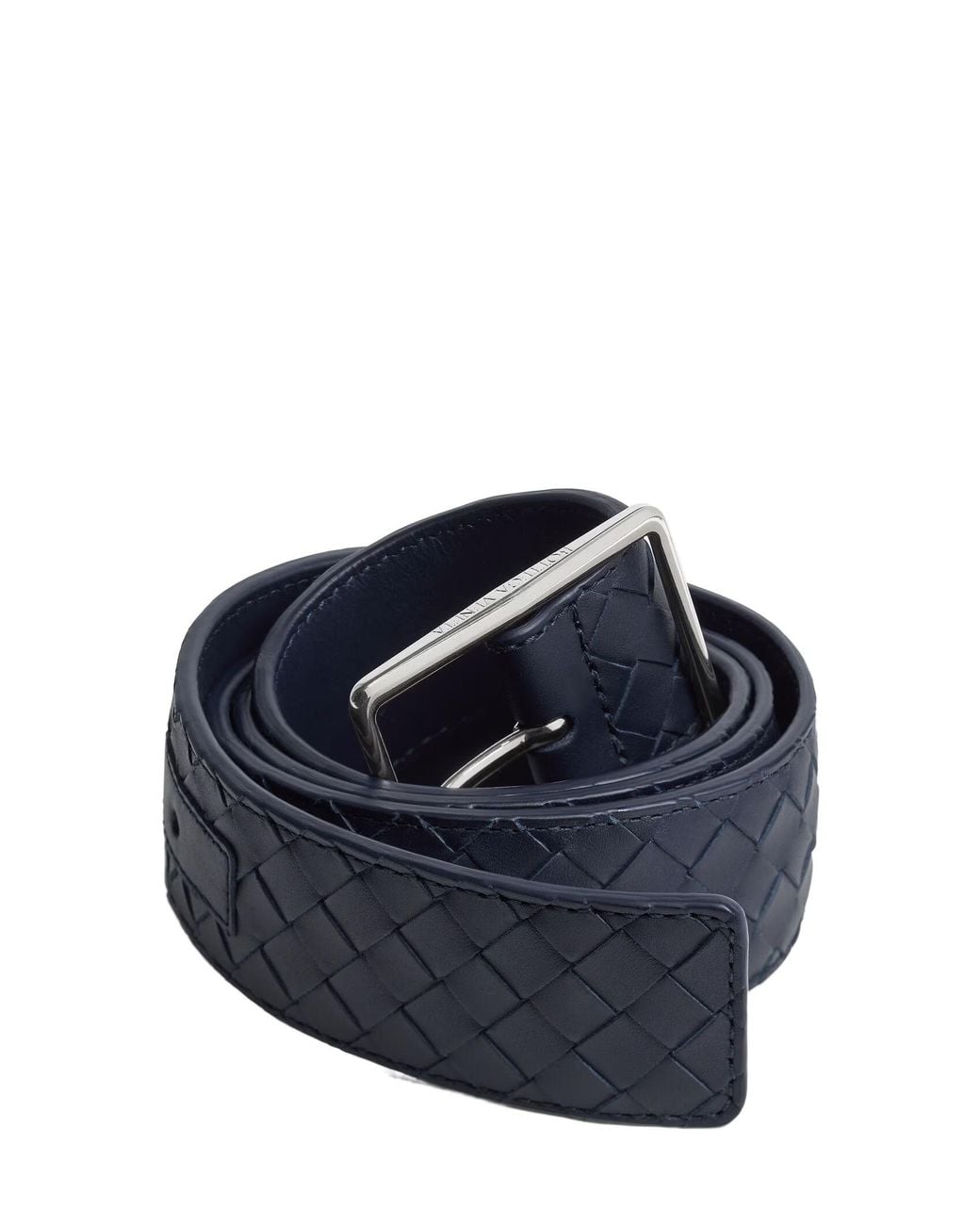 Bottega Veneta Blue Intrecciato Piccolo Belt for men