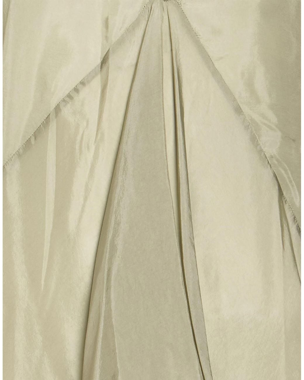 Rick Owens Green Satin Sleeveless V-Neck Top