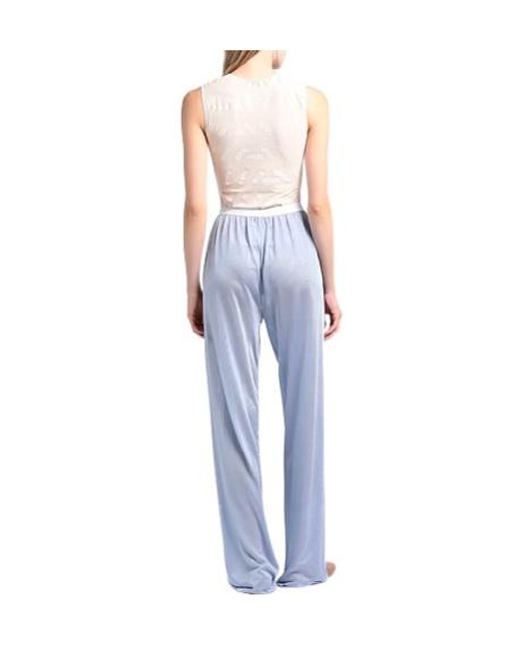 Maison Margiela Blue Solid-Color Straight-Leg Trousers
