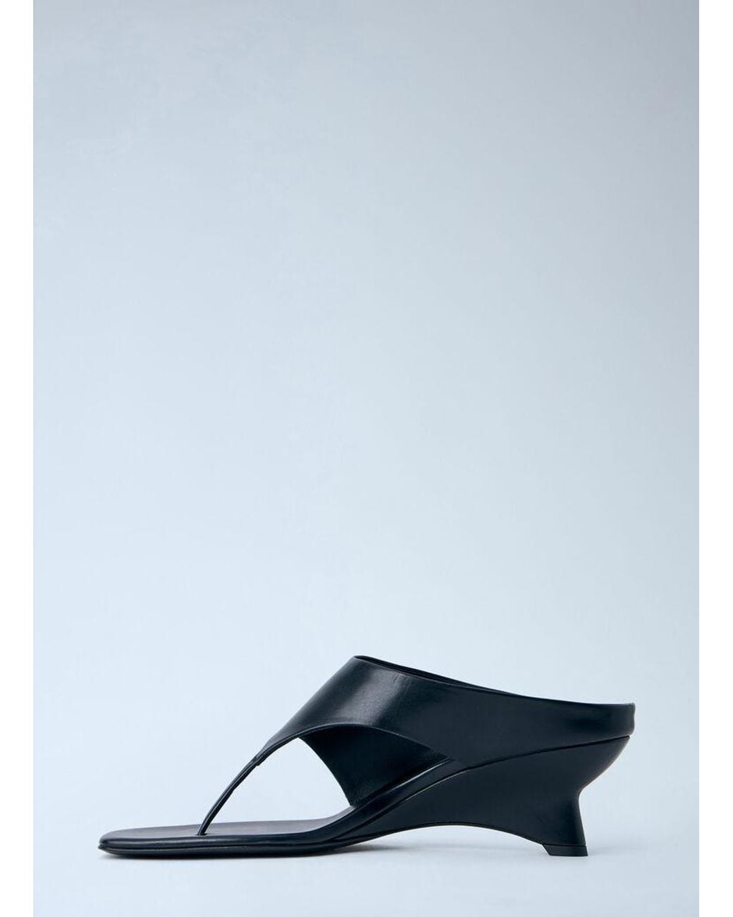 Khaite Blue Marlow 55 Thong Mules