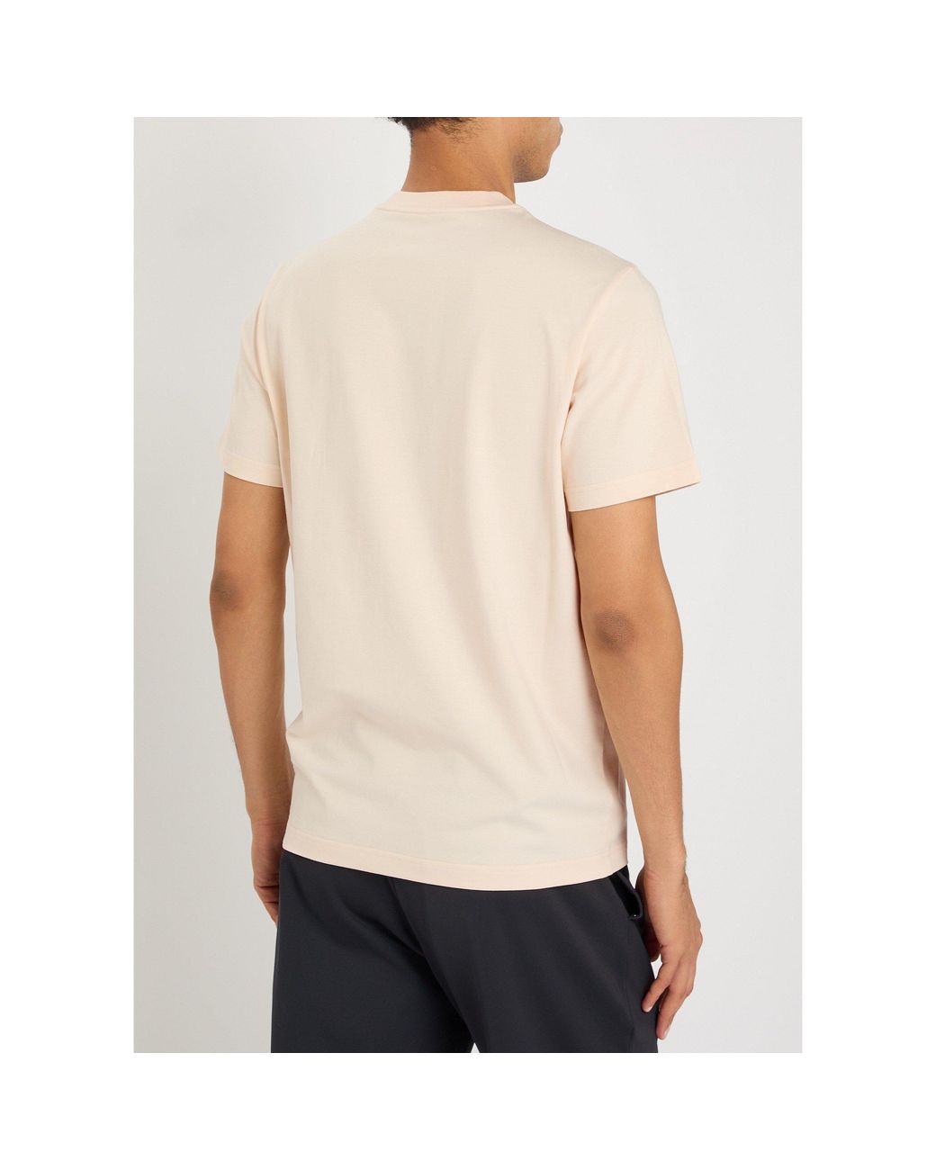 Moncler Natural Cotton Short-Sleeve Slim-Fit T-Shirt for men