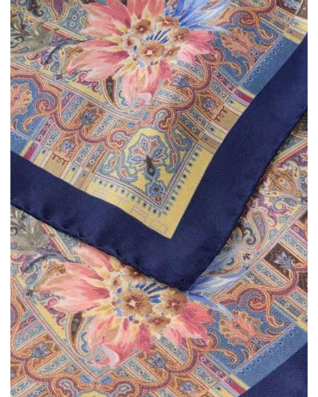 Etro Gray Twill Silk Scarf