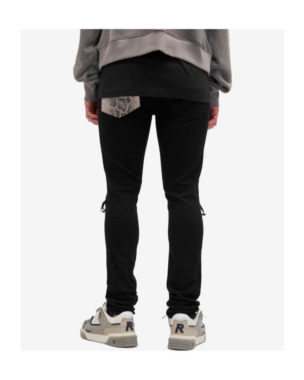 Amiri Black Mx1 Five-Pocket Jeans for men