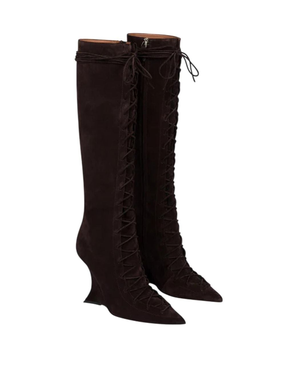 Paris Texas Black Nina Lace-Up Boots