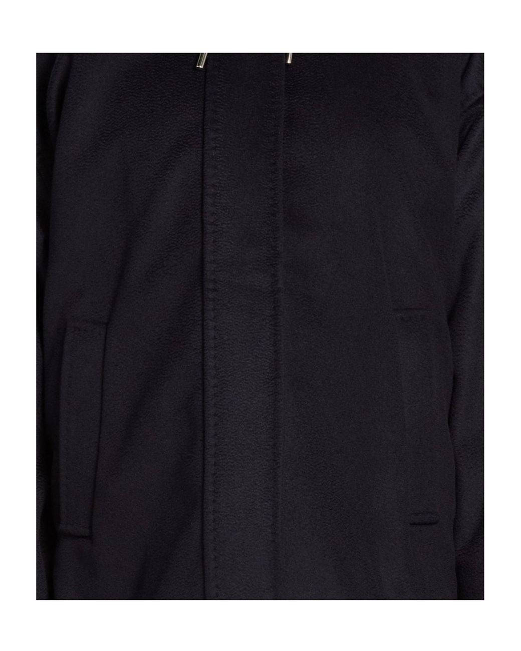 Max Mara Blue Hooded Short Coat