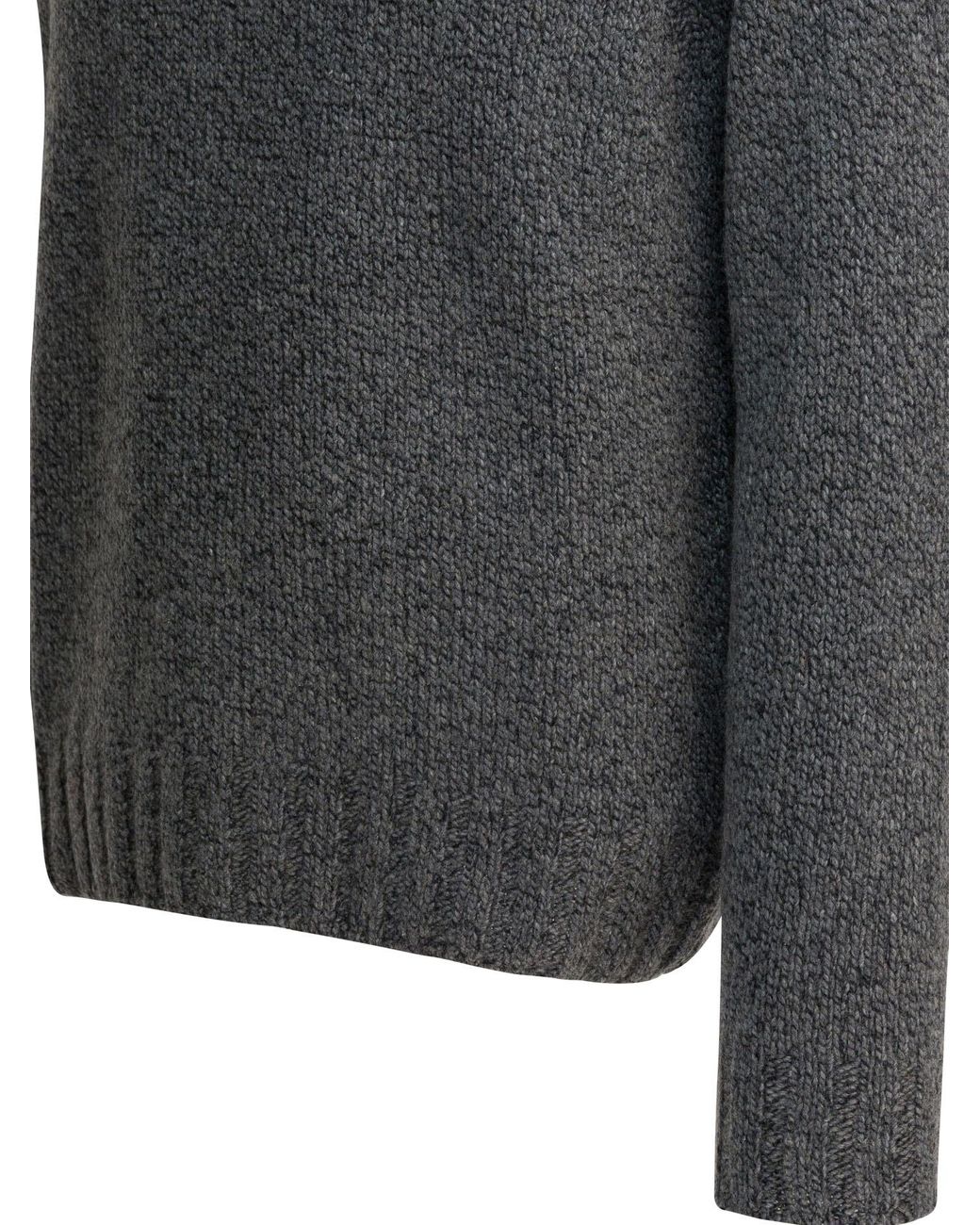 Zegna Gray Turtleneck Knitted Jumper for men