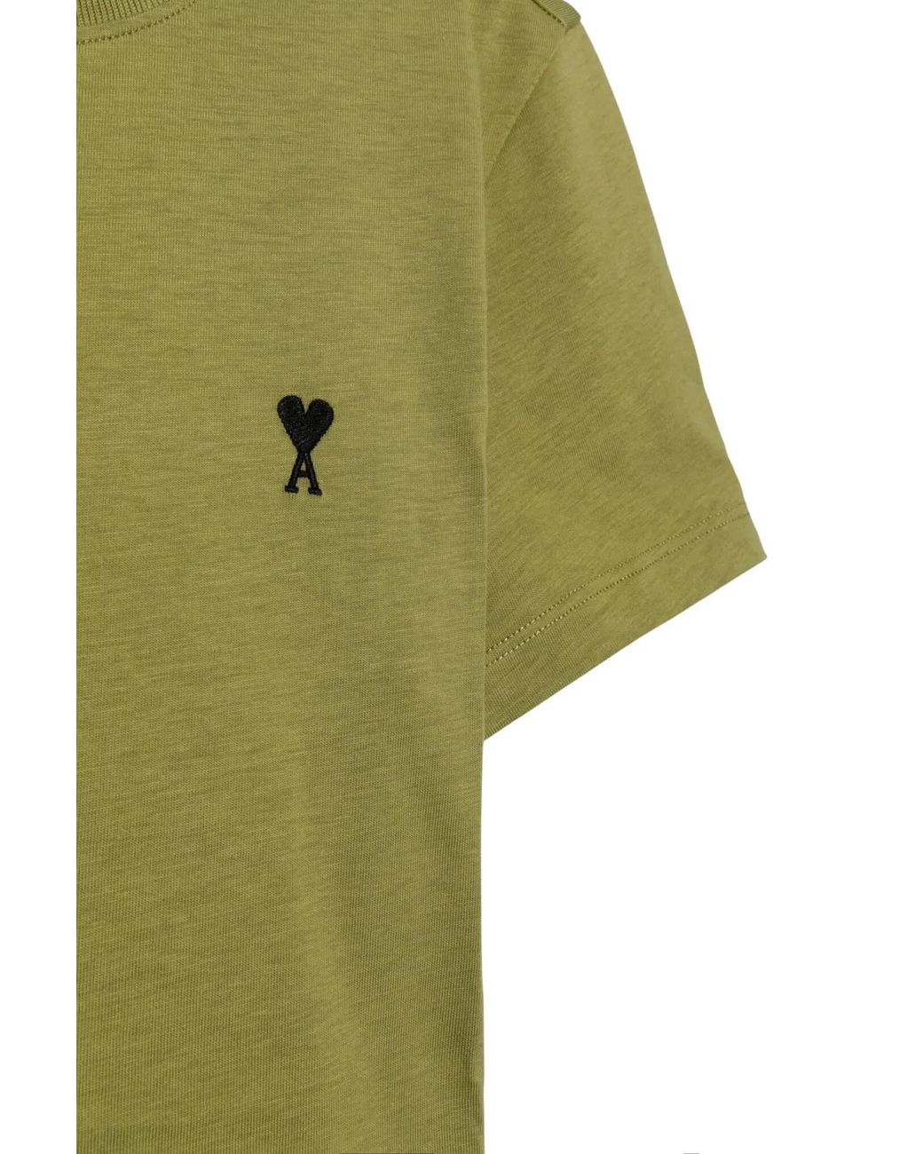 AMI Green Ami Ami De Coeur Crewneck T-Shirt