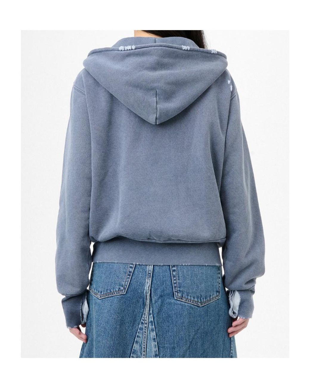 Our Legacy Blue Relic Distressed Hoodie