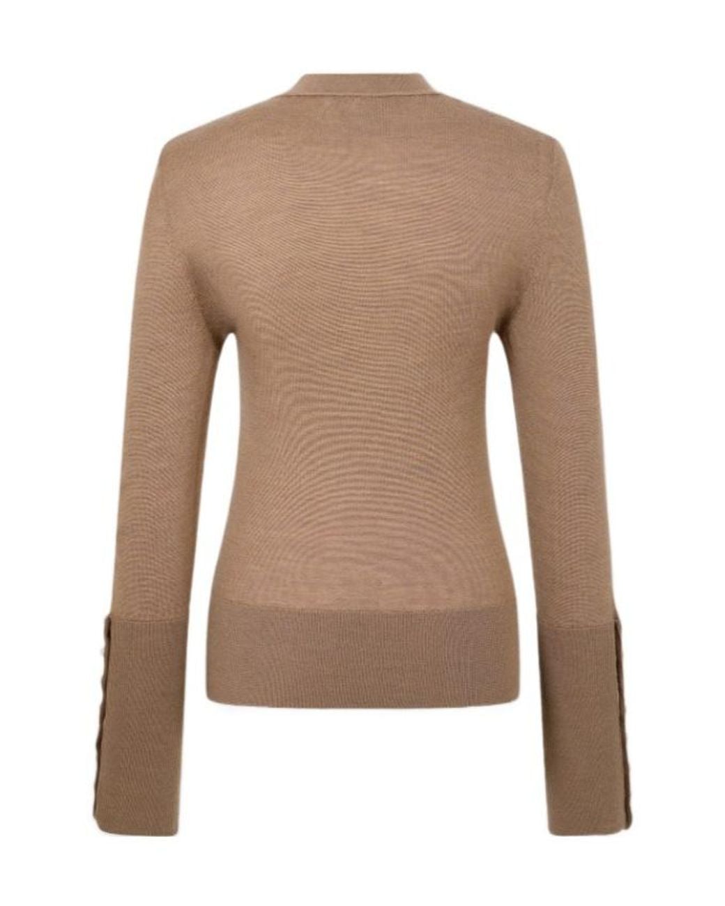 Rabanne Brown Rabanne Ribbed Cuff Knitted Sweater