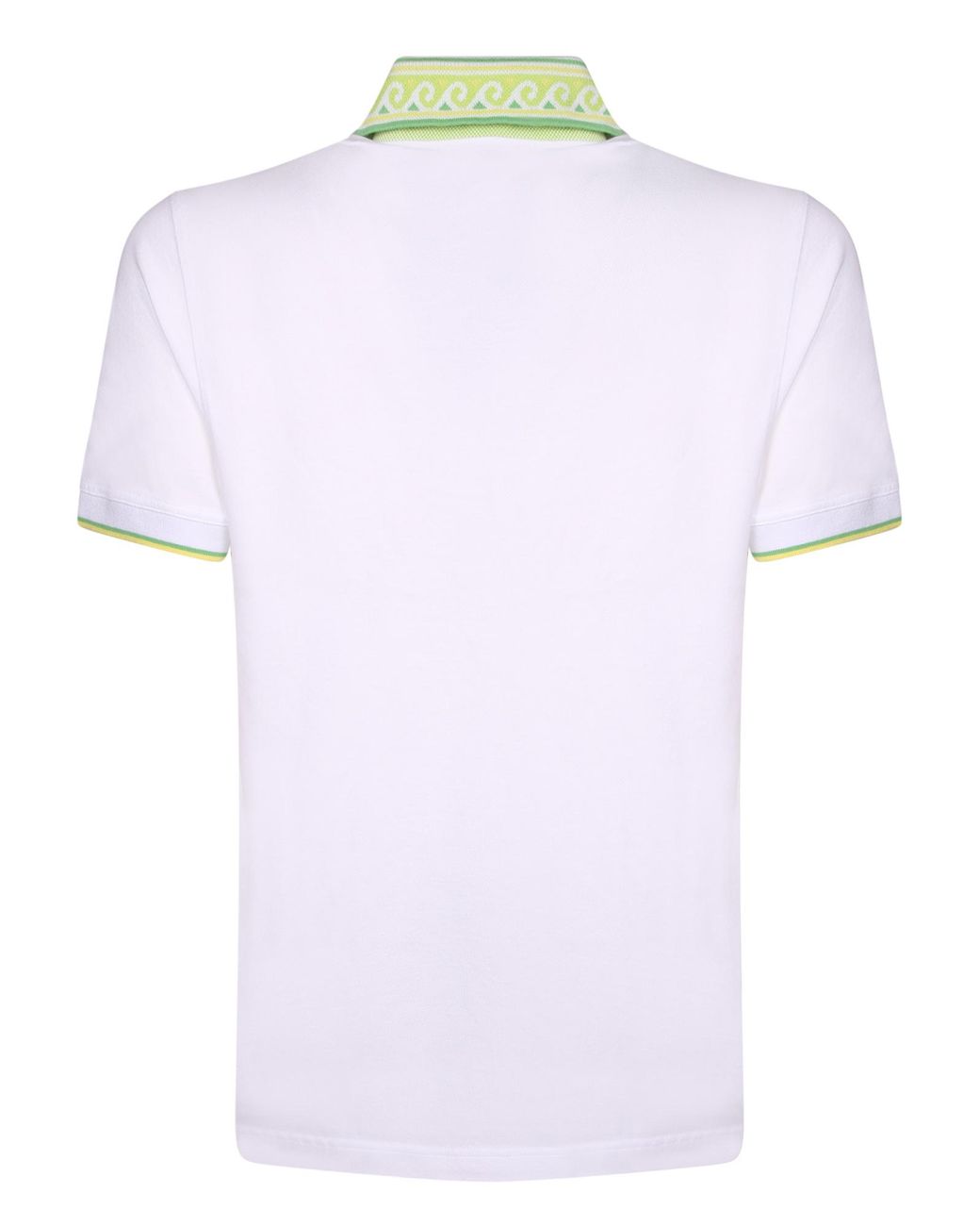 Casablanca White Laurel Logo Embroidered Polo Shirt for men