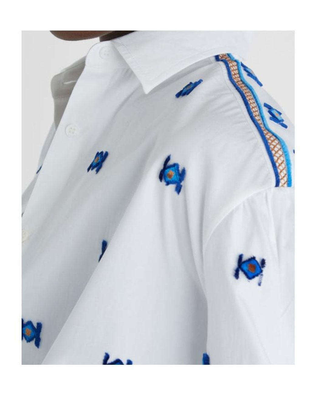 Ermanno Scervino White Flocked Motif Shirt