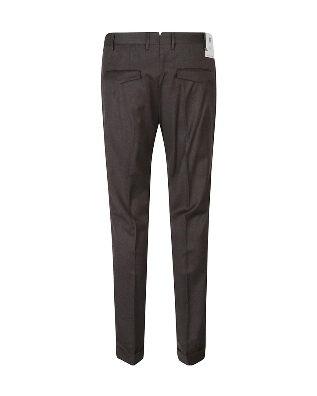 Pt Pantaloni Gray Virgin Wool Blend Straight-Leg Trousers for men