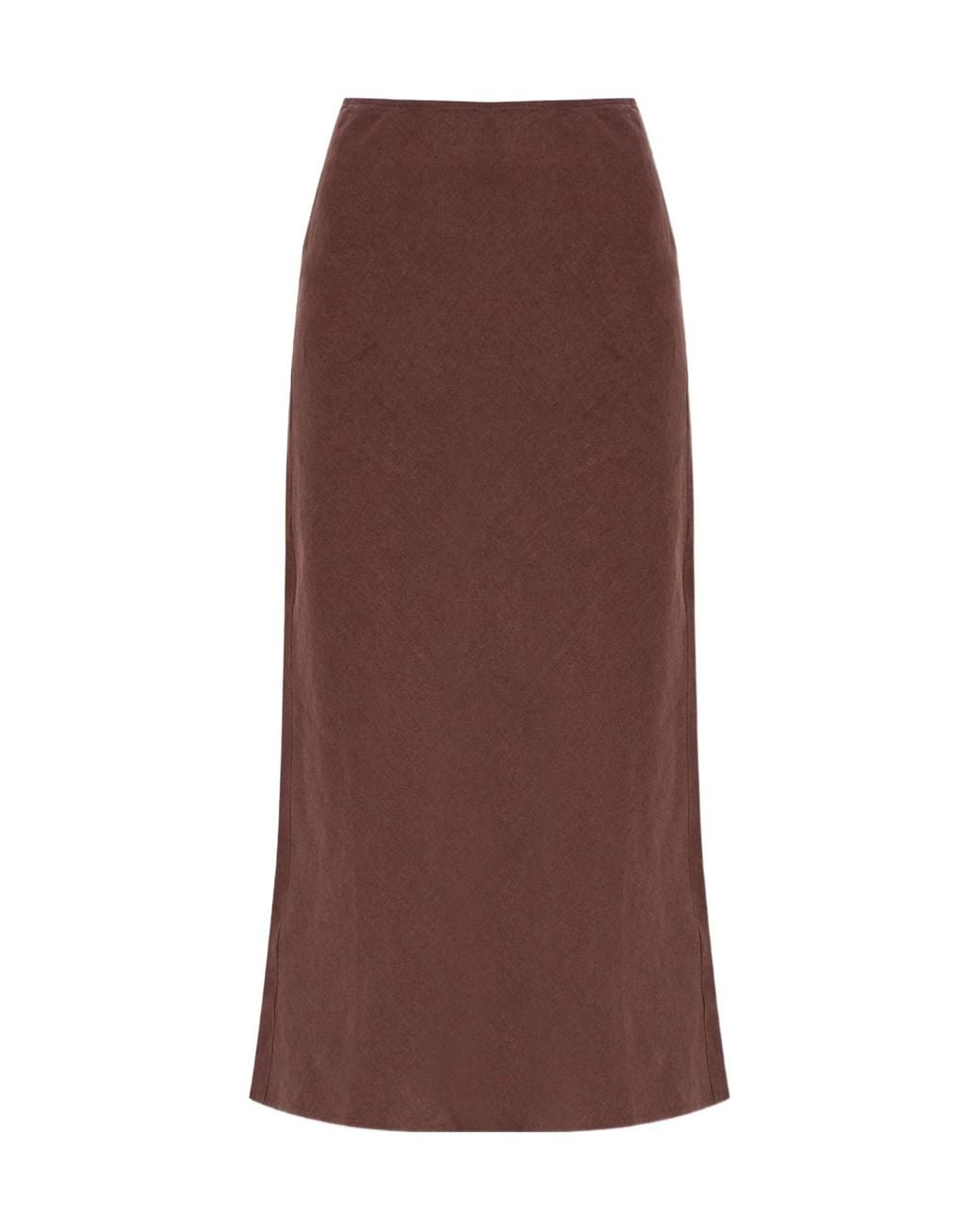 Samsøe & Samsøe Brown Samsøe Samsøe Straight Midi Skirt