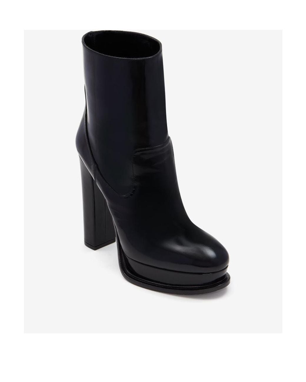 McQueen Blue Platform Ankle Boots