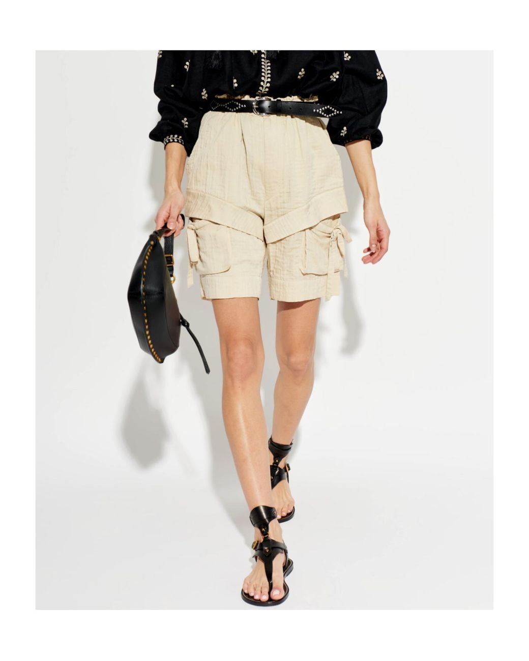 Isabel Marant Black Ankle Strap Flat Sandals