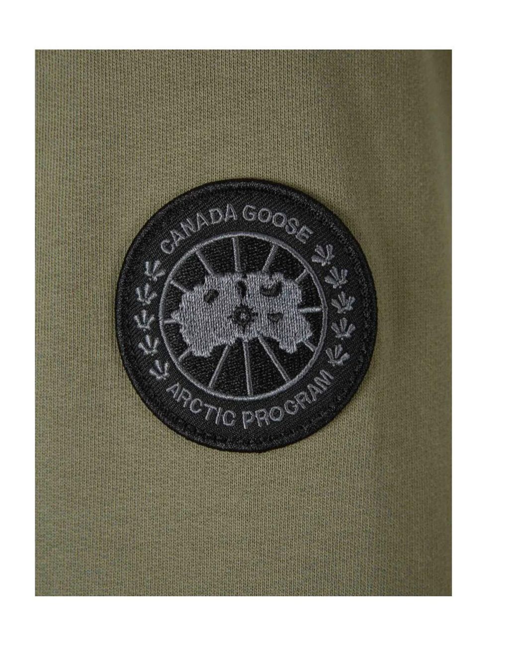 Canada Goose Green Logo Patch Crewneck Sweatshirt for men