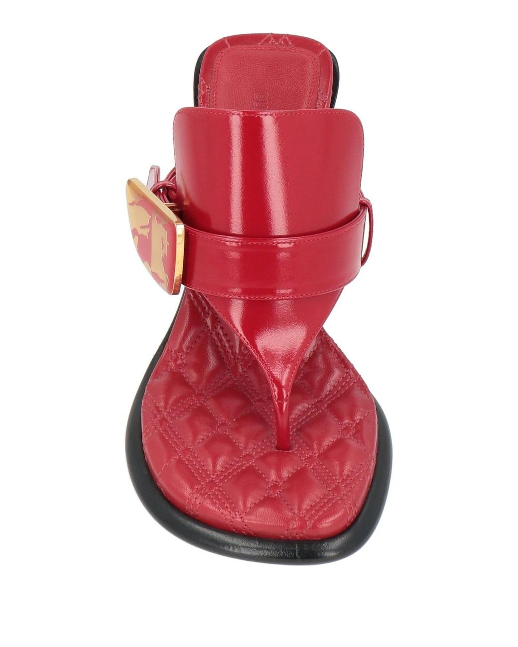 Burberry Pink Simple Leather Thong Sandals