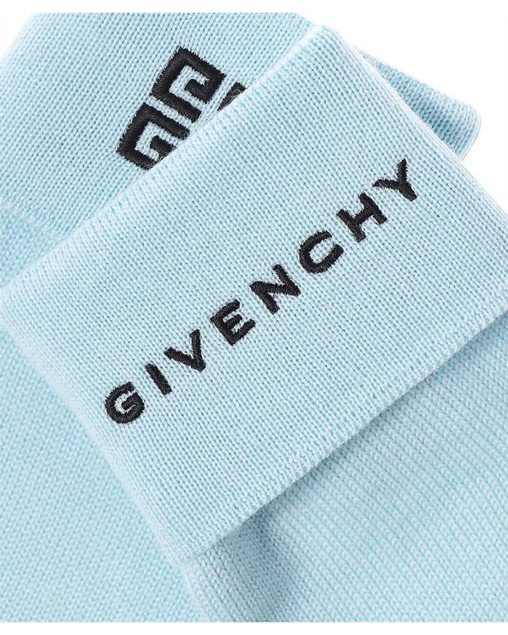 Givenchy Blue Logo Gloves for men