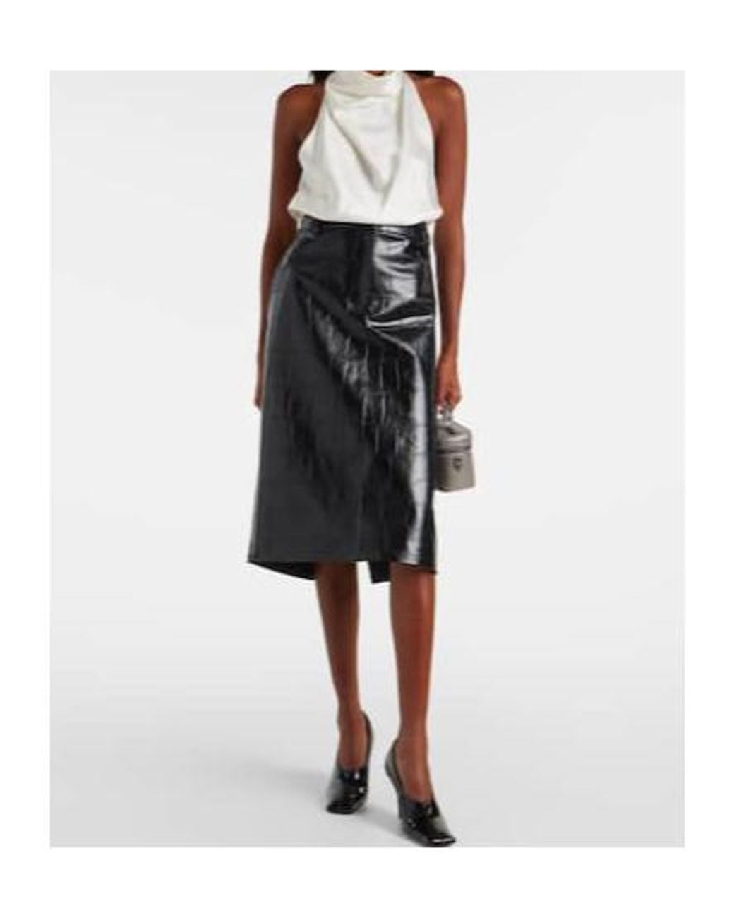 Stella McCartney White Halterneck Satin Top
