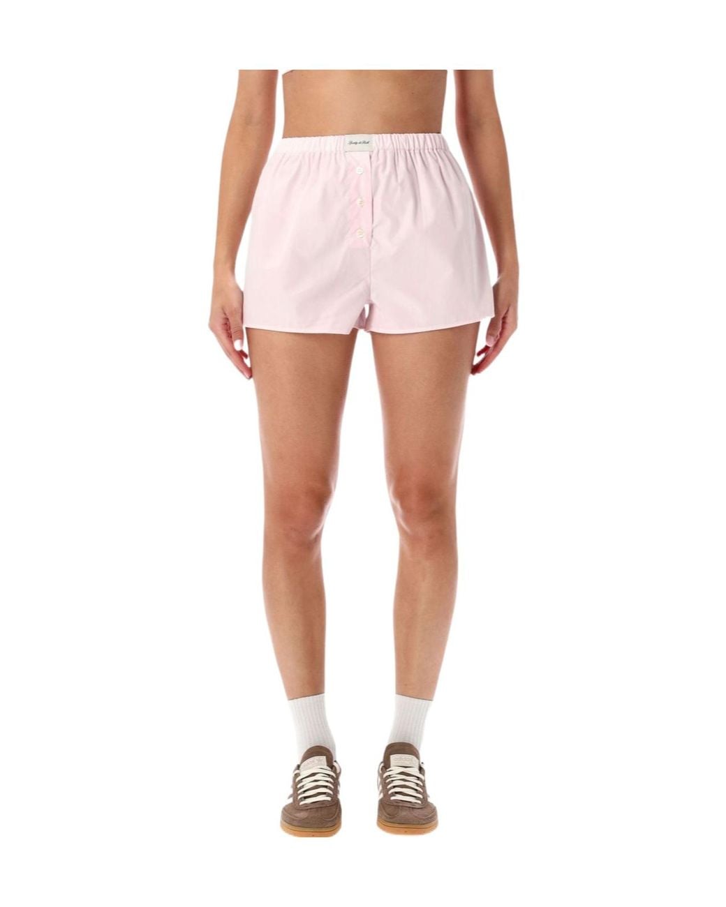 Sporty & Rich Pink Popeline Boxer Shorts
