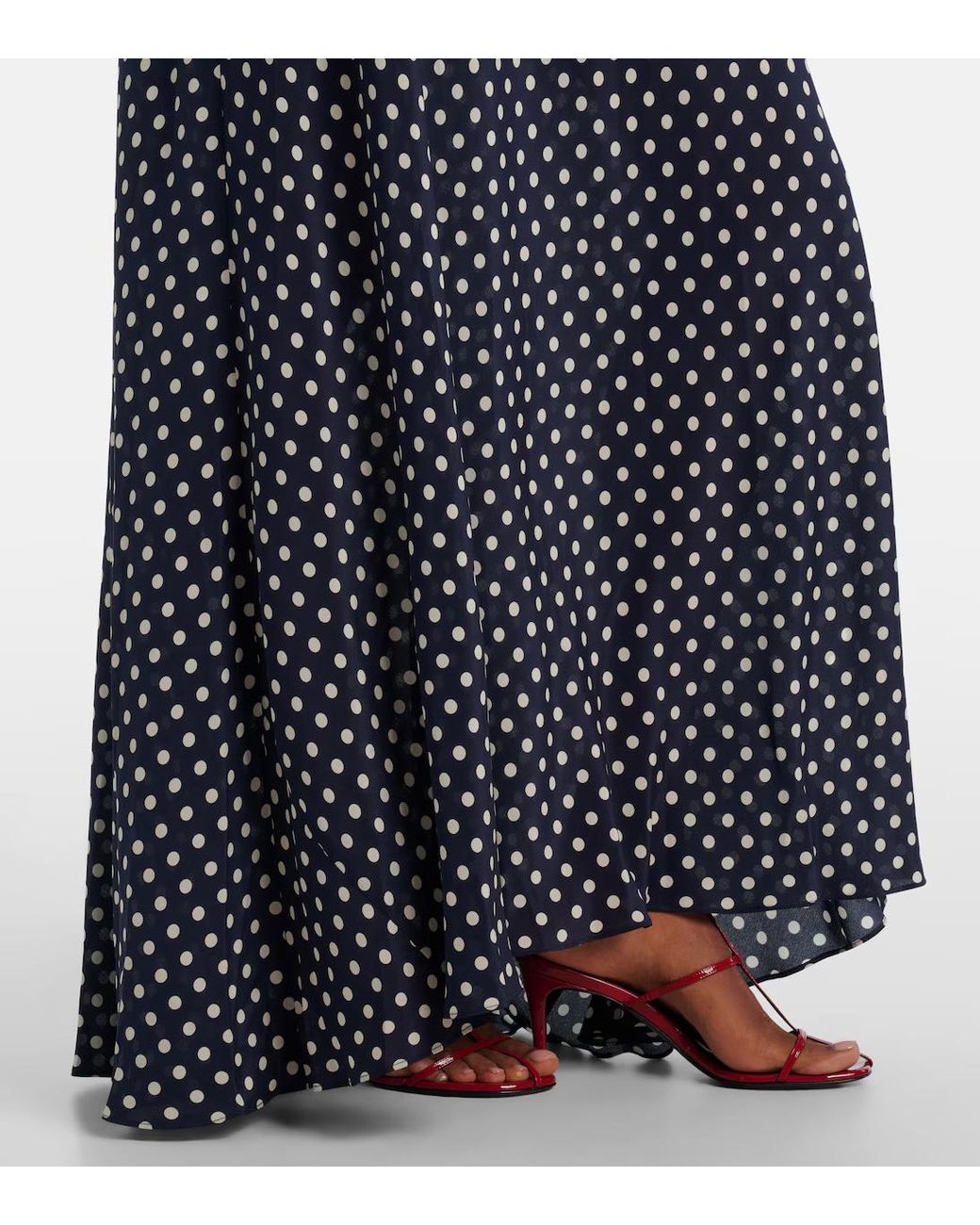 Rixo Black Emory Polka Dot Dress