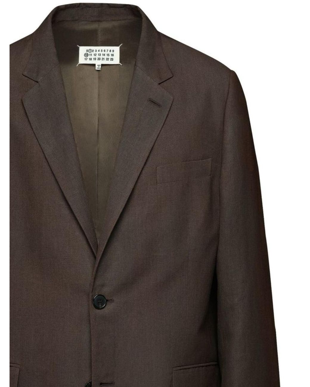 Maison Margiela Brown Single-Breasted Tailored Blazer