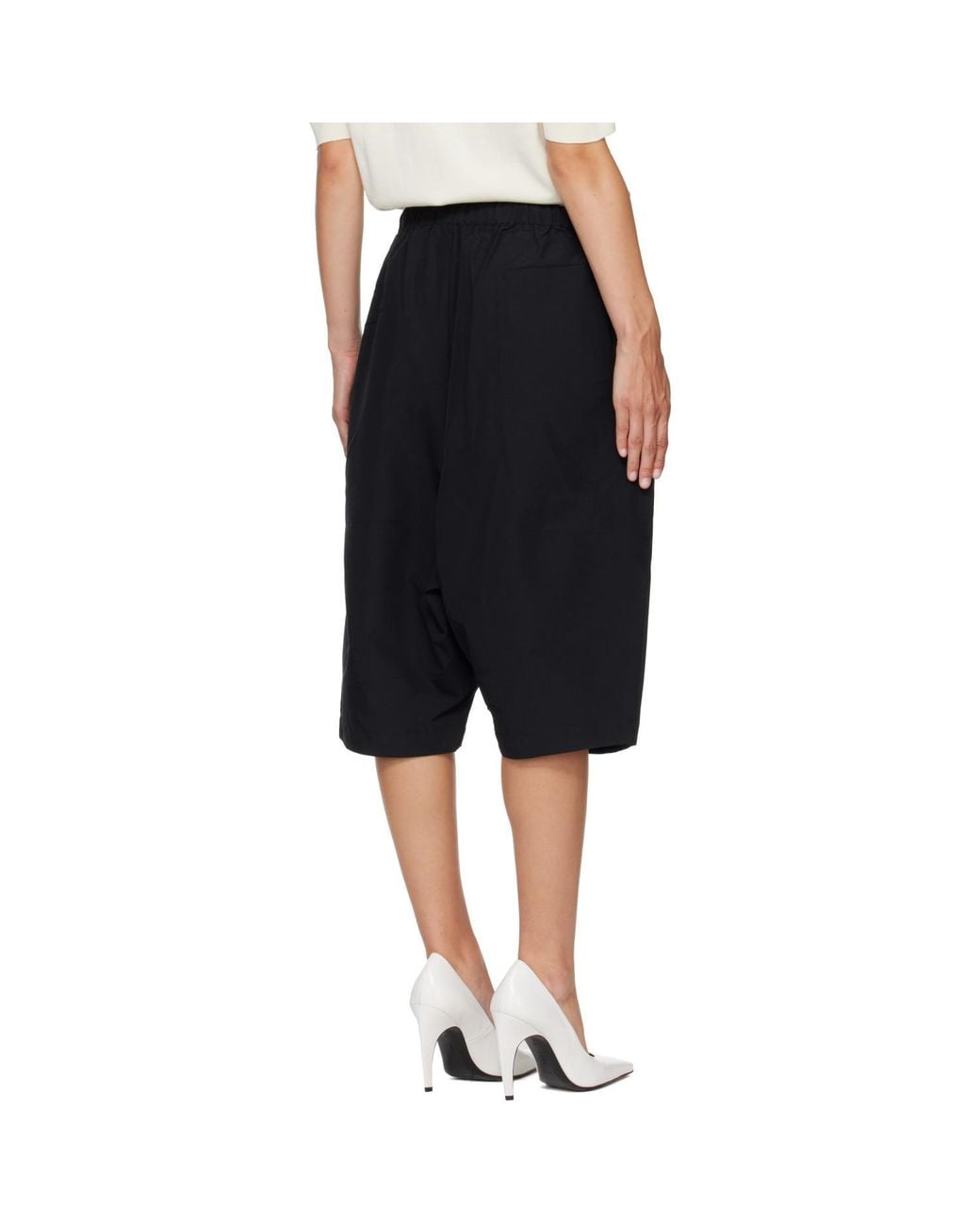 Entire studios Black Drawstring Shorts With An Elastic Waistband