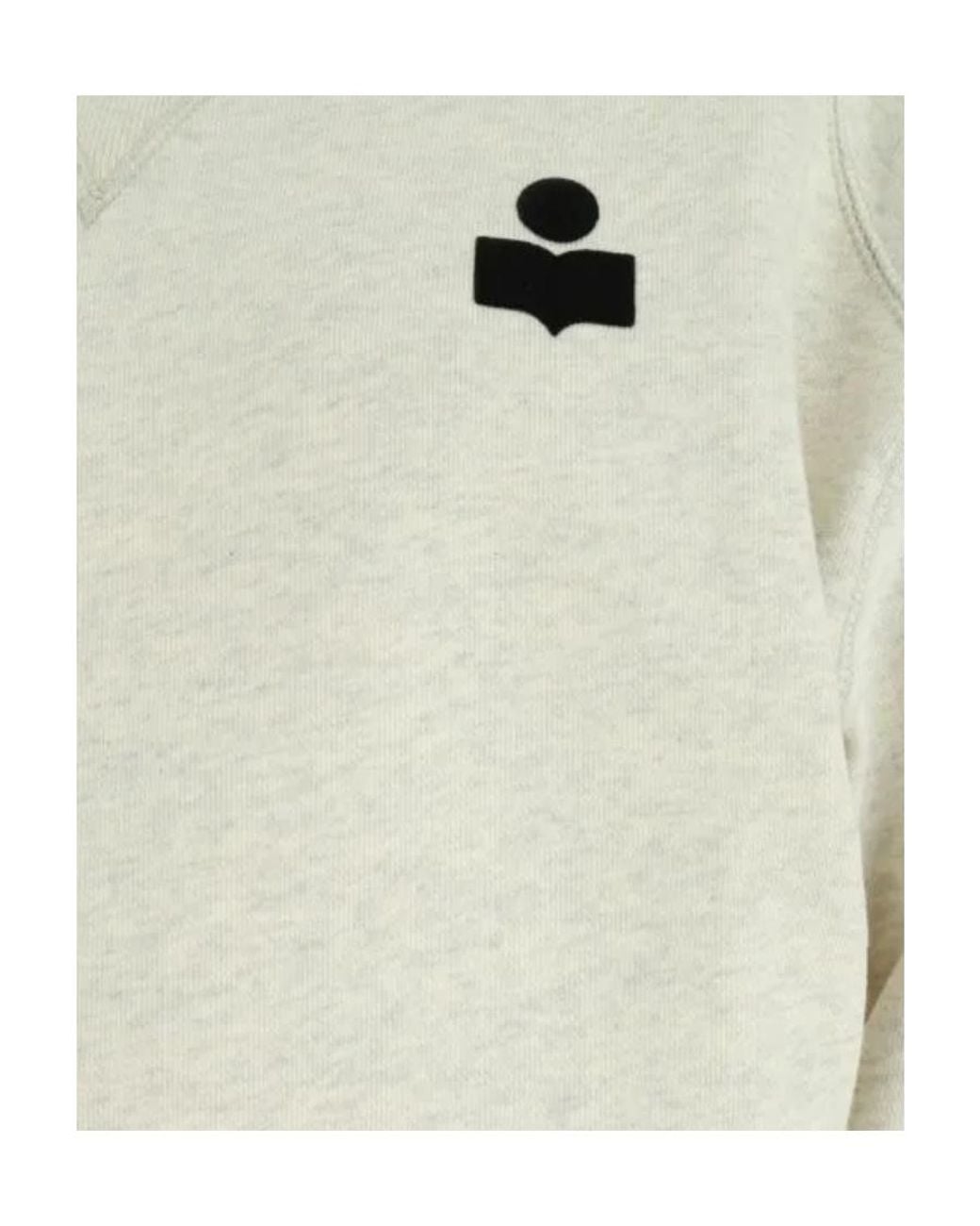 Isabel Marant White Round-Collar Long-Sleeve Hoodie