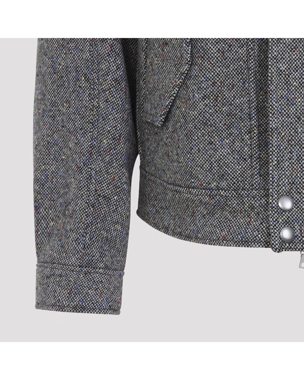 Dries Van Noten Gray Long-Sleeve Zip-Up Jacket for men