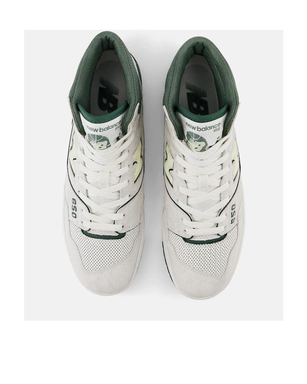 New Balance Gray 650 High-Top Lace-Up Sneakers for men