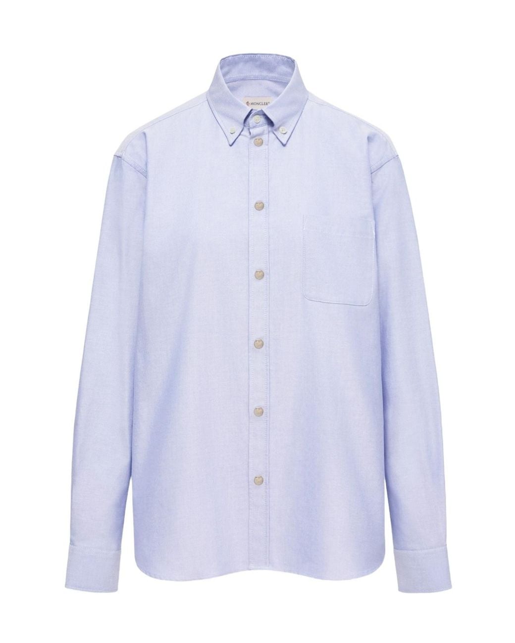 Moncler Blue Cotton Shirt for men