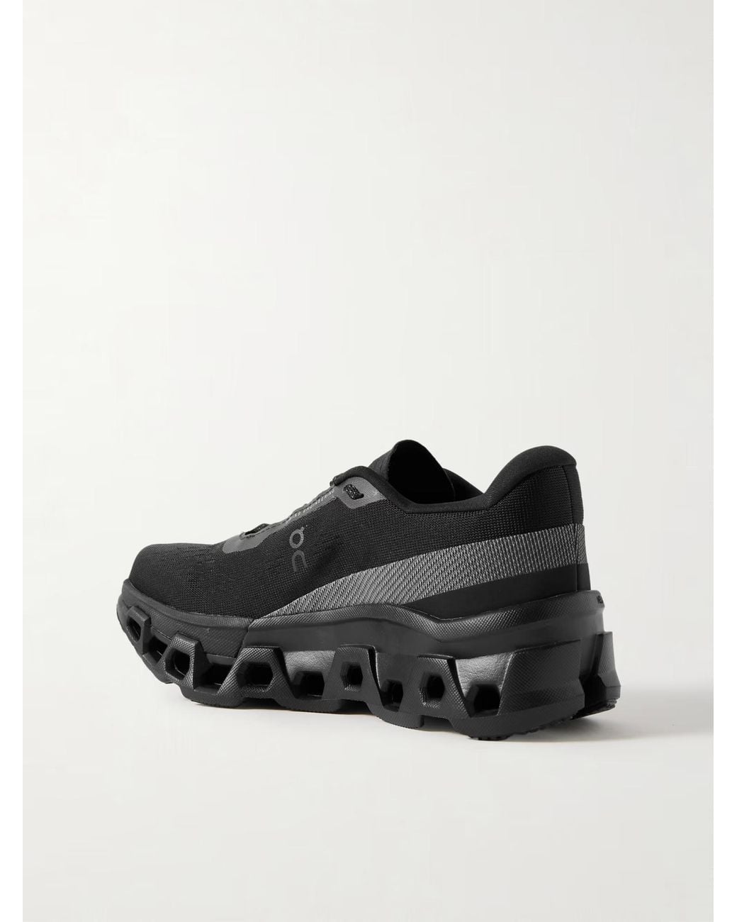 On Shoes Black Rubber-Trimmed Mesh Sneakers