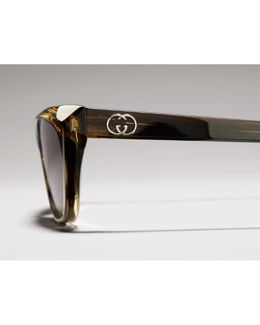 Gucci White Geometric-Frame Sunglasses