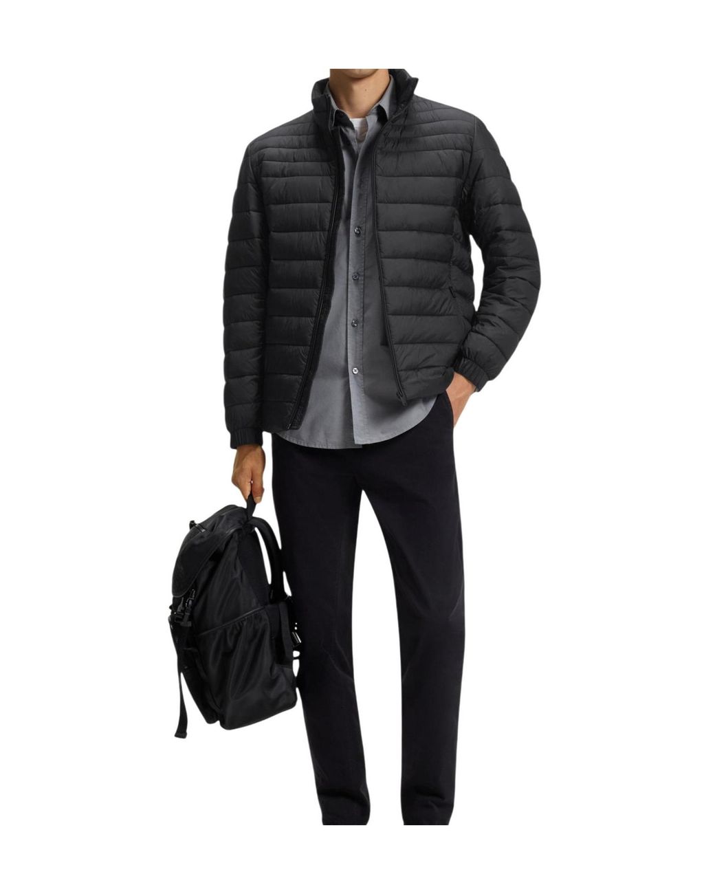 Boss Black Horizontal Quilted Down Jacket for men