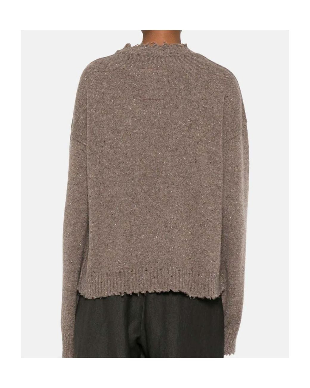 Uma Wang Brown Long-Sleeved Knitwear