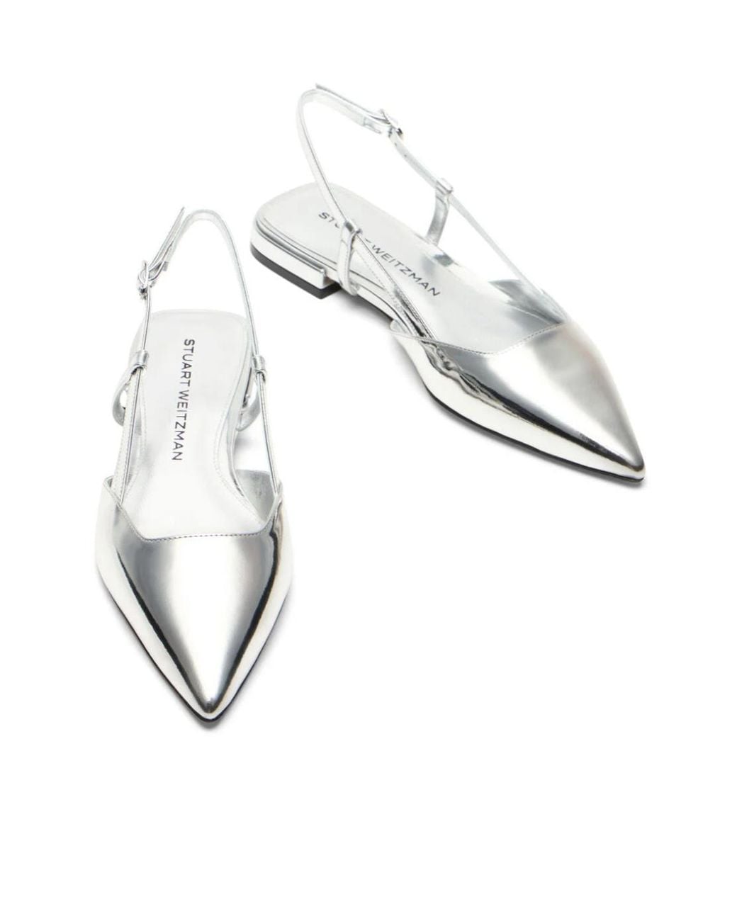 Stuart Weitzman White Vinnie Slingback