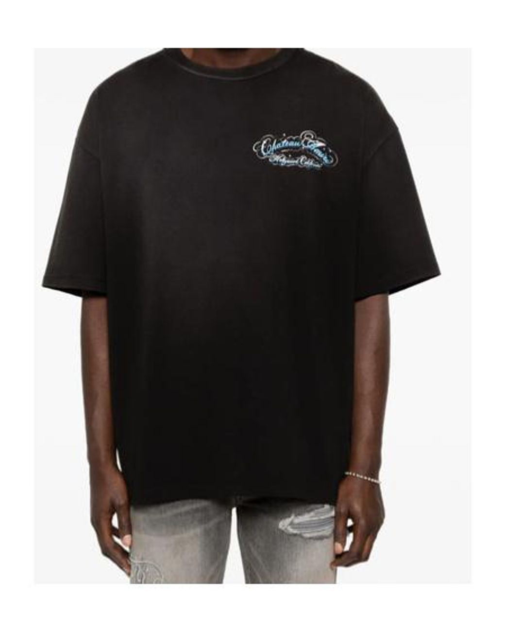 Amiri Black Ma Core Crewneck T-Shirt for men