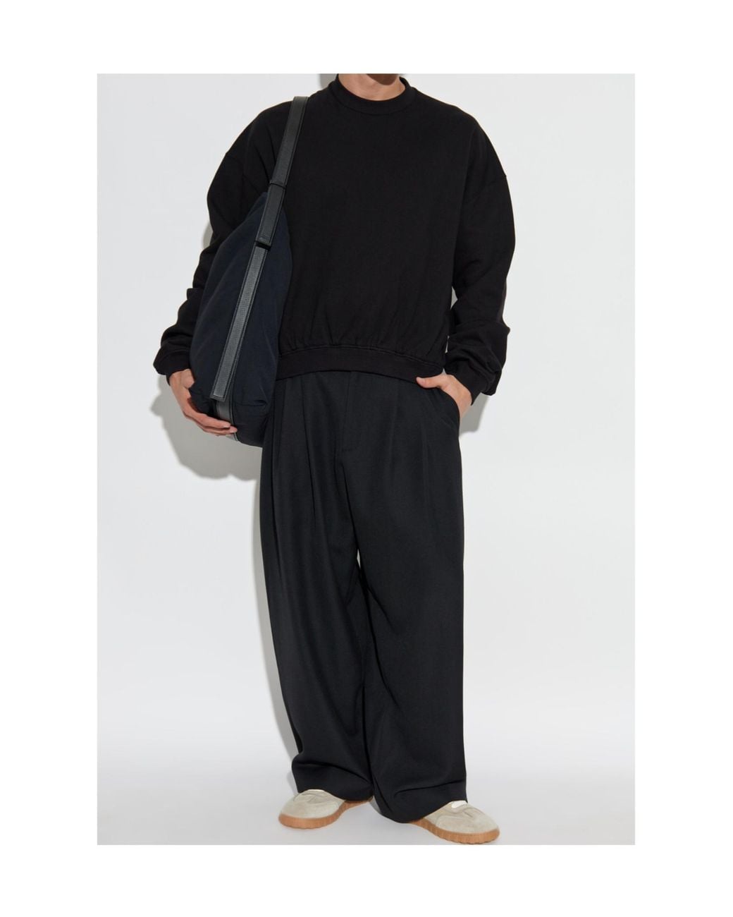 Dolce & Gabbana Black Logo Patch Crewneck Sweatshirt for men