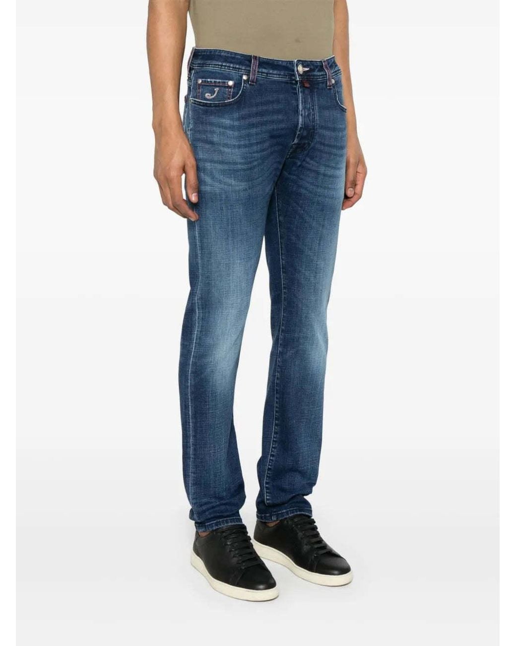 Jacob Cohen Blue Belt Loop Jeans for men