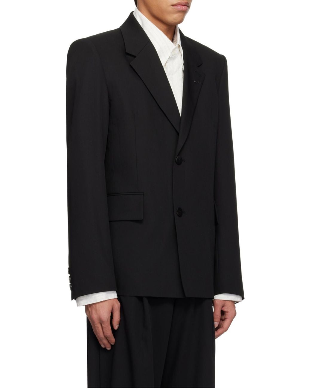 Wooyoungmi Black Wool Blazer Jacket for men