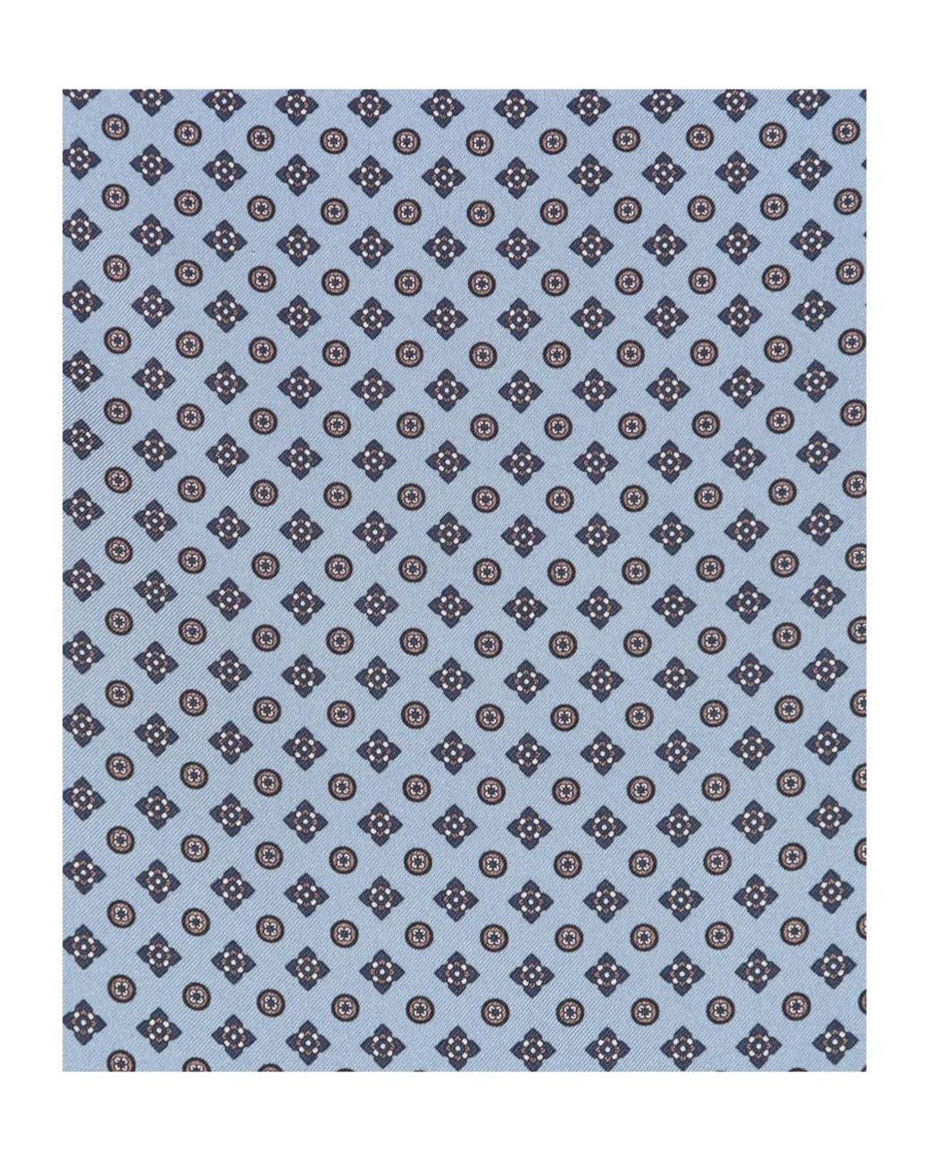 Brioni Blue Printed Pocket Square for men