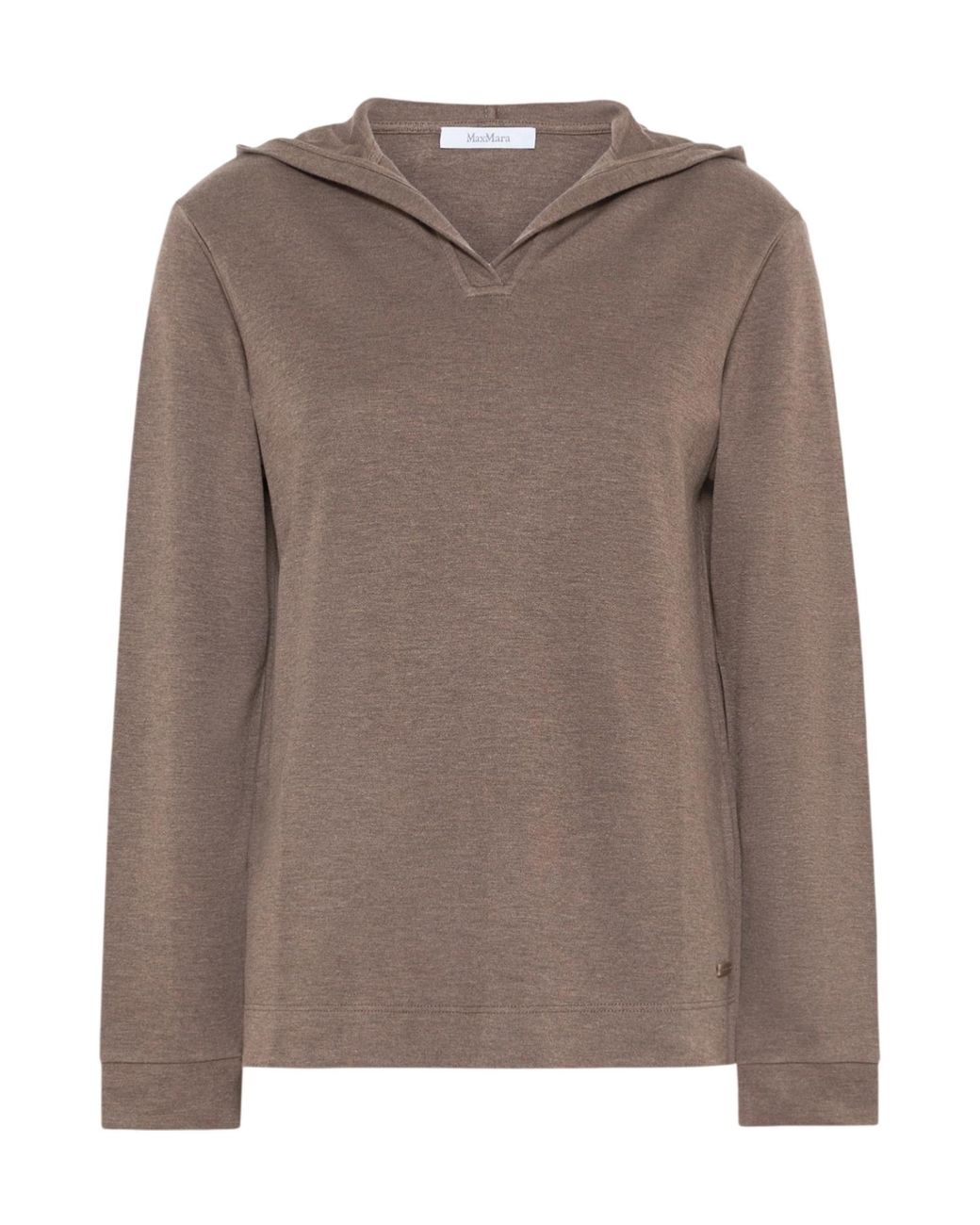 Max Mara Brown Silk-Blend Jersey Sweatshirt
