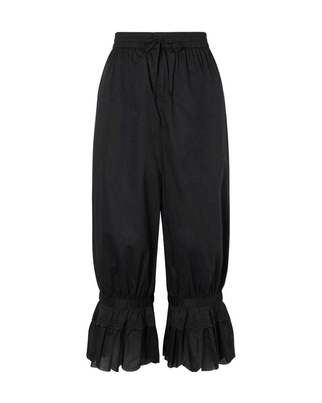 Staud Black Light Cotton Cropped Pants