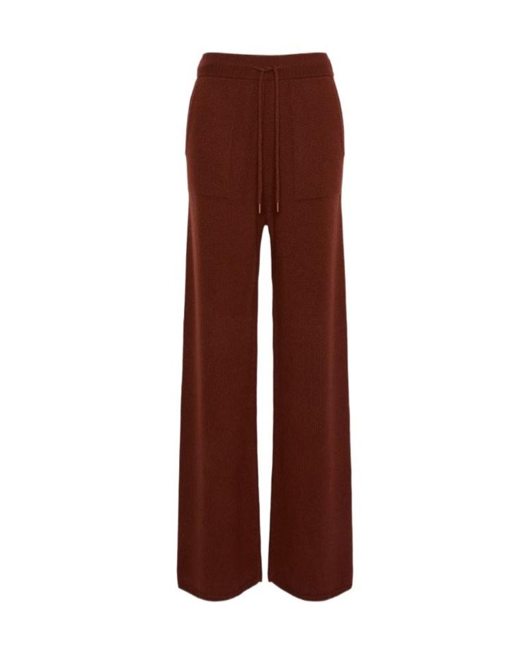 Max Mara Brown Wide-Leg Knitted Trousers