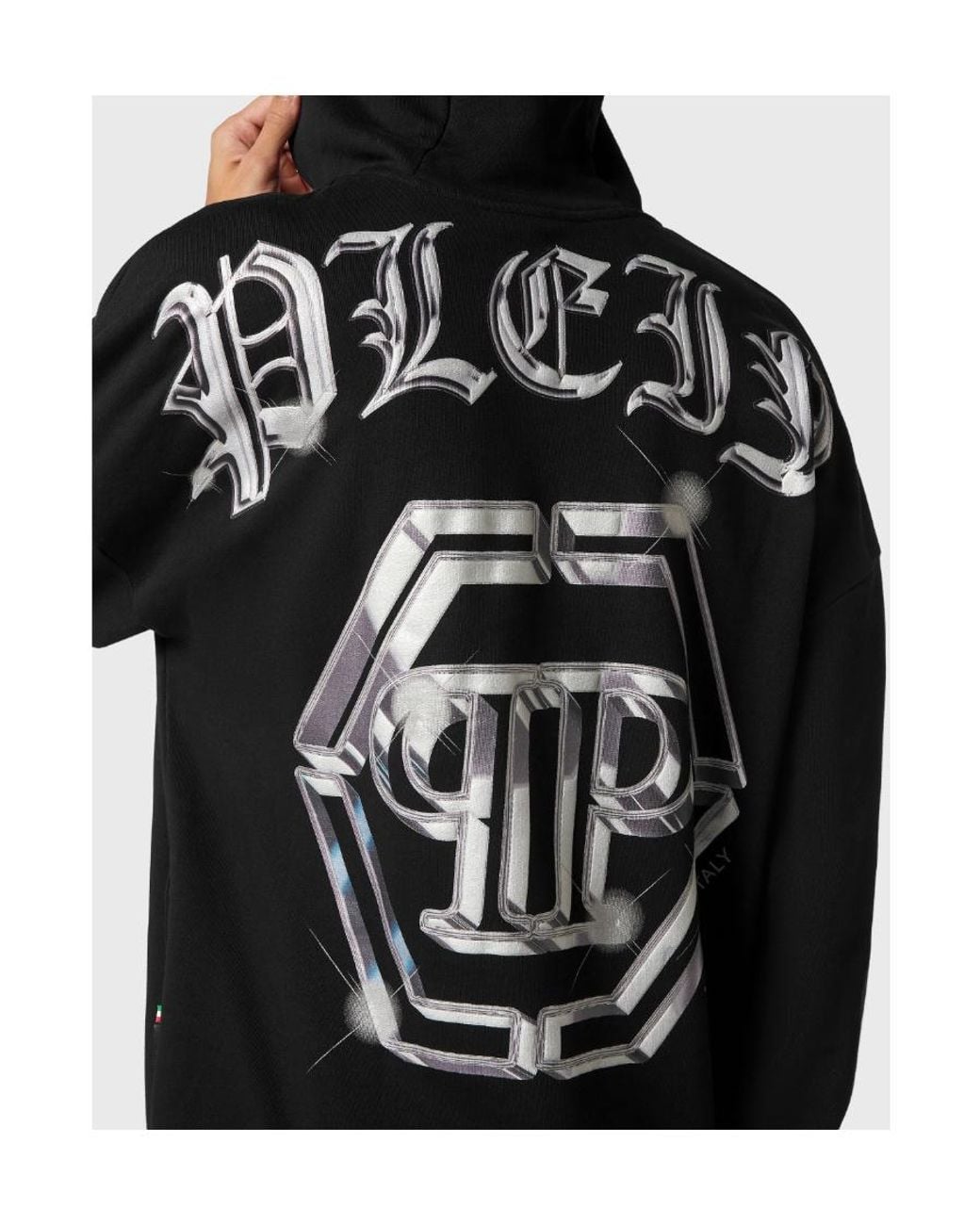 Philipp Plein Black Long-Sleeve Pullover Sweatshirt for men