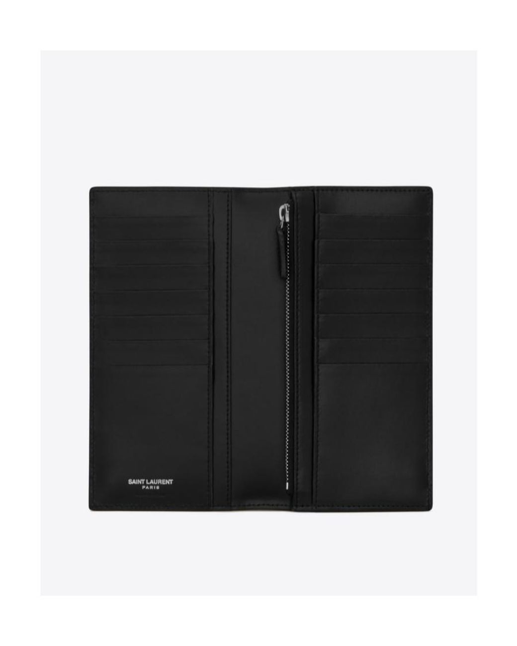 Saint Laurent Black Logo Plaque Cardholder for men