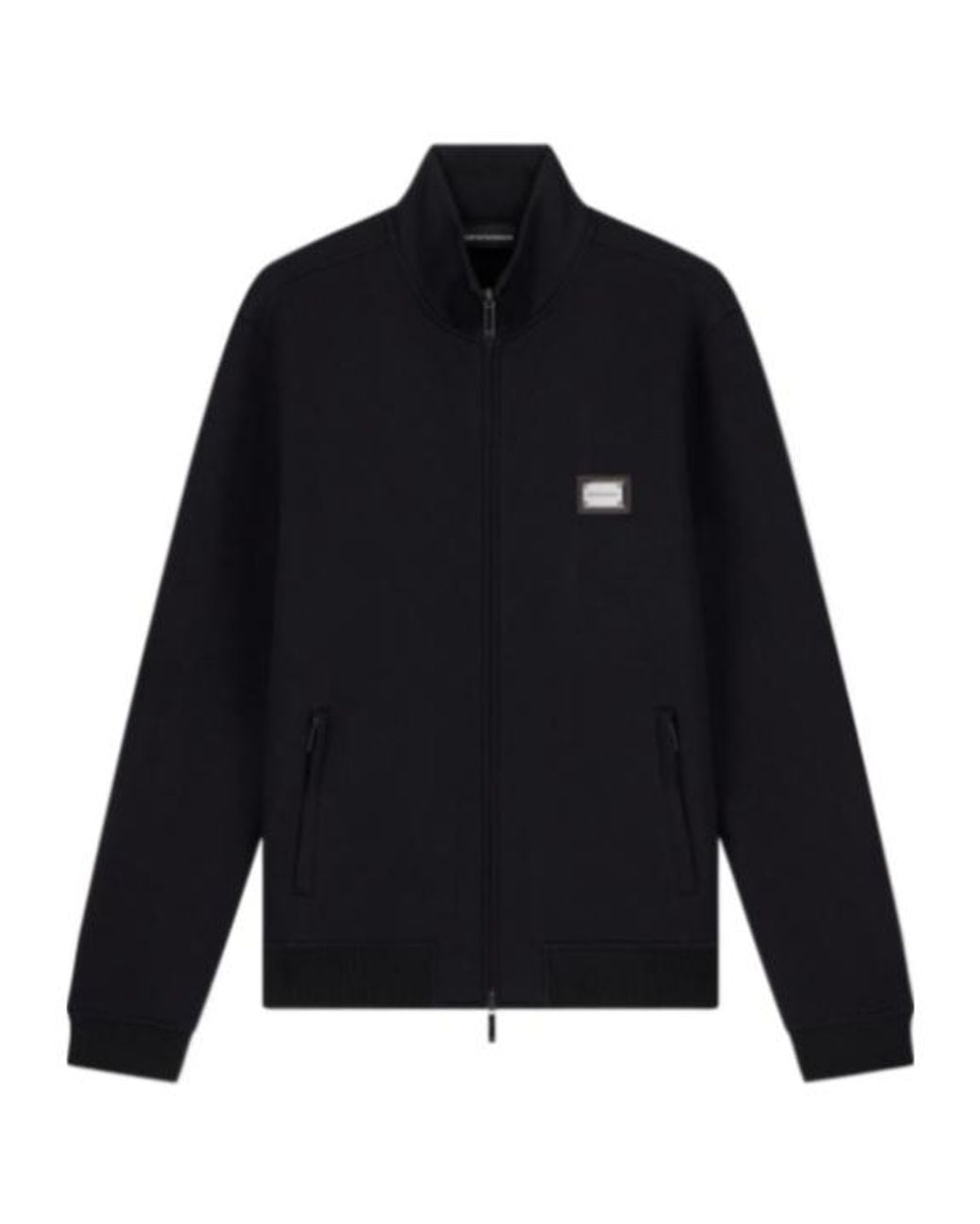 Emporio Armani Blue Zip-Up Logo Sweatshirt for men