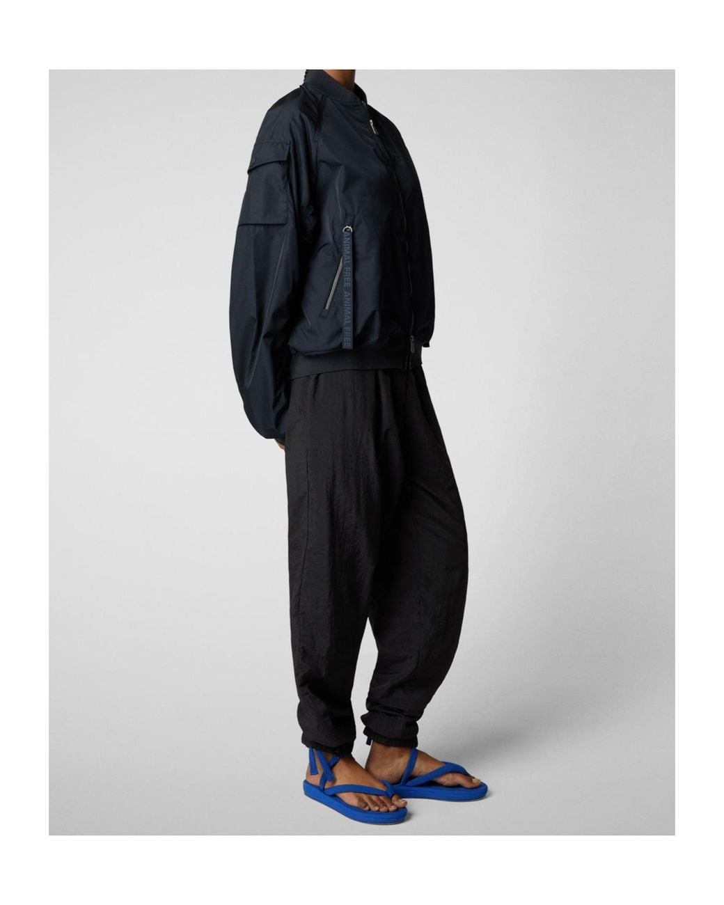 Save The Duck Blue Zip Pocket Bomber Jacket